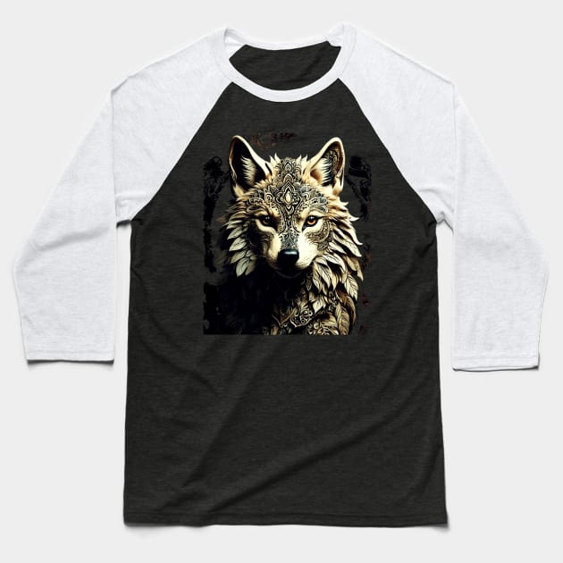 The king wolf Baseball T-Shirt by TaansCreation 